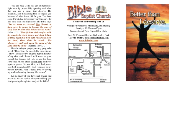 Cover of Better Than I Deserve tract