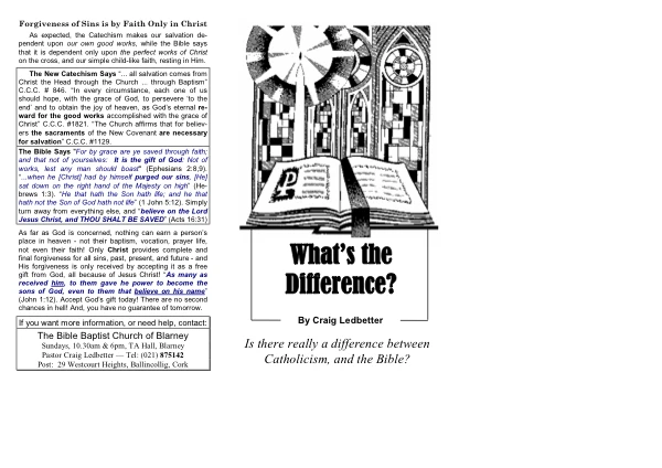 Cover of What's the Difference? tract